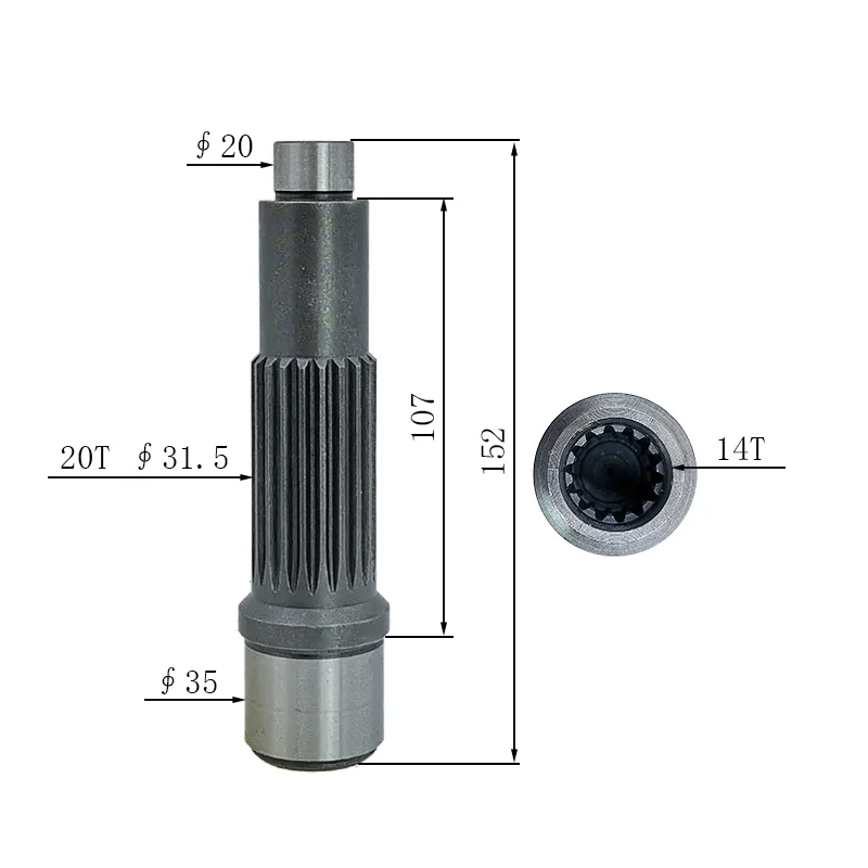 

Suitable for Sany SY75C 75C-8 Excavator Travel Motor Gear Pump Shaft/Motor Shaft
