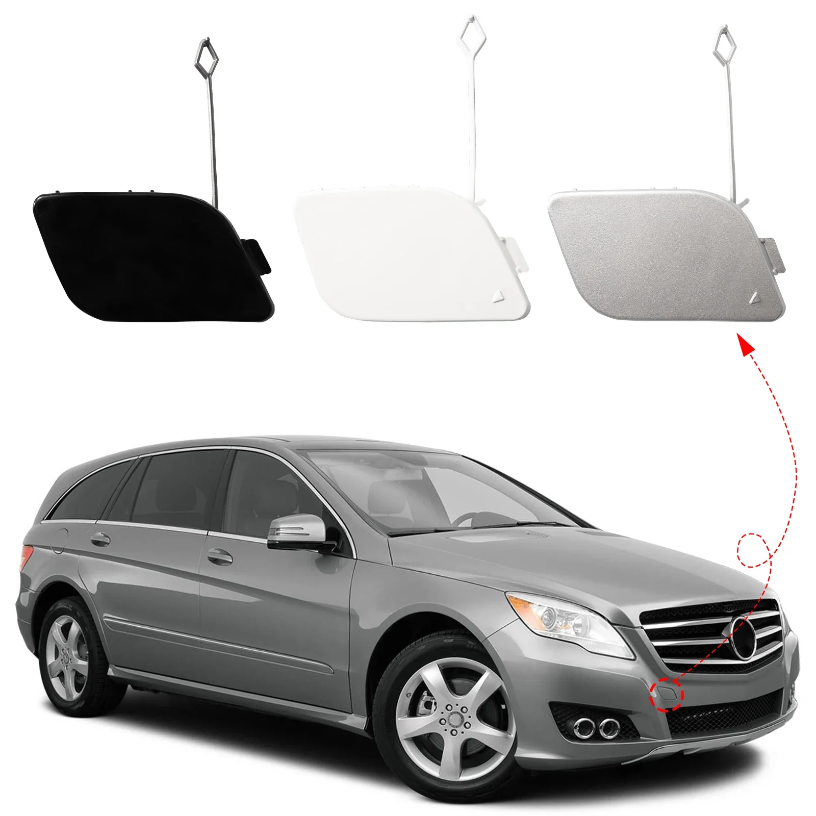 

Front Bumper Tow Hook Cover Cap Towing Eye For Mercedes Benz W251 R-Class R350 Accessories 2011 2012 2518852623