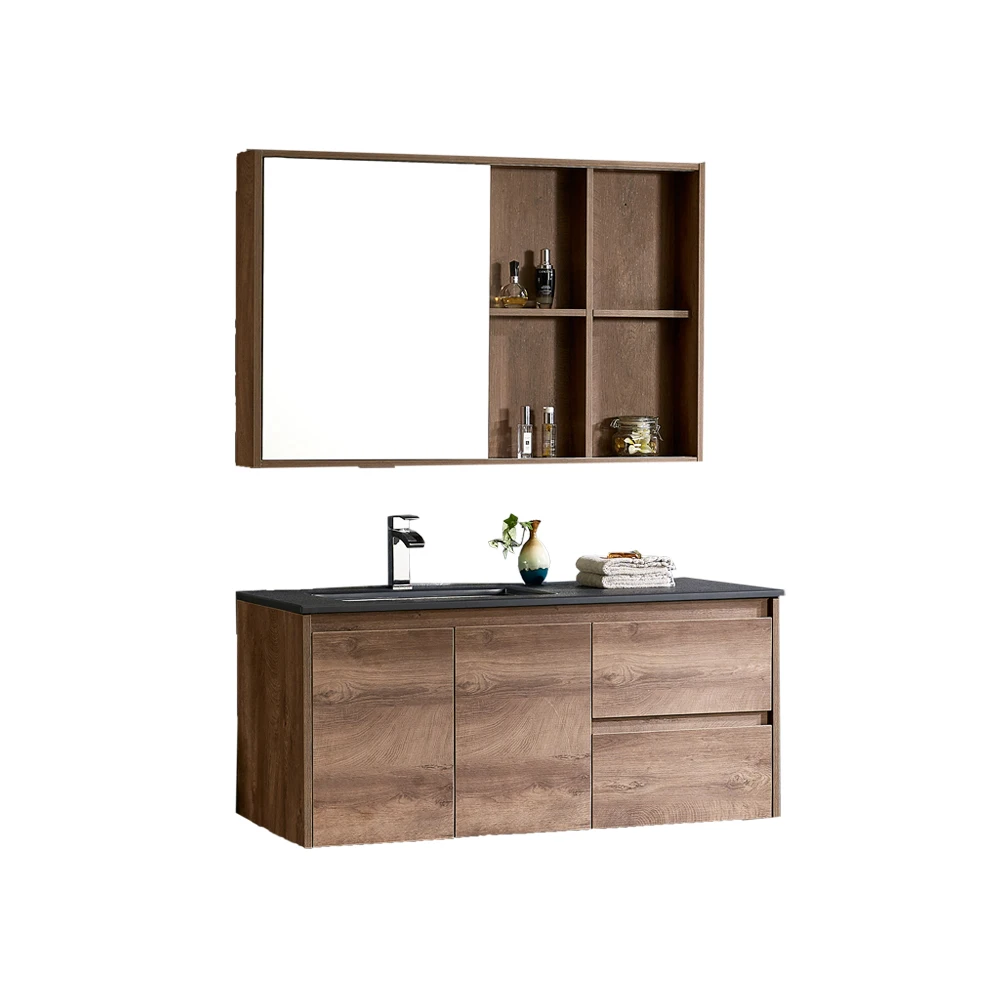 

2019 Bathroom Furniture Original Wood Vanity Wall Mounted Wash Basin With Cabinet