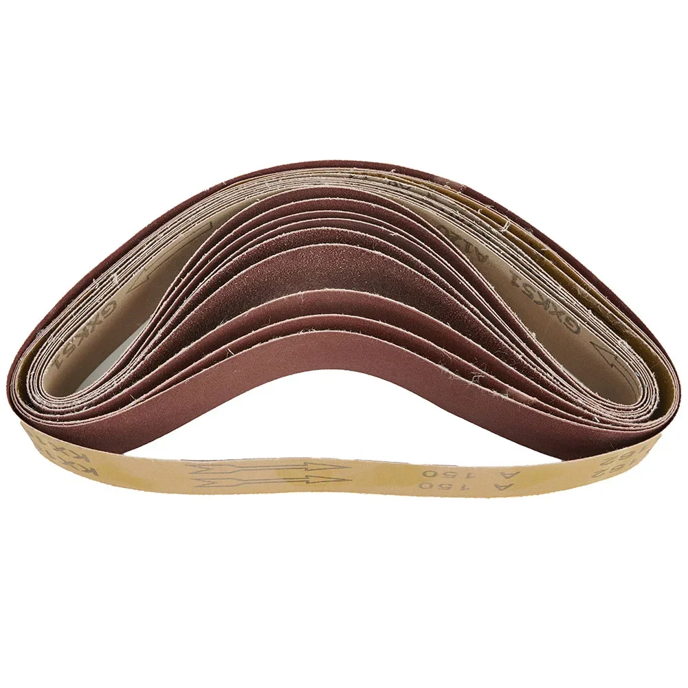 Sander Sanding belts Supplies Tools Woodworking Workshop 10pcs 60/120/150/240 Grit Aluminum Oxide Plastic Polishing