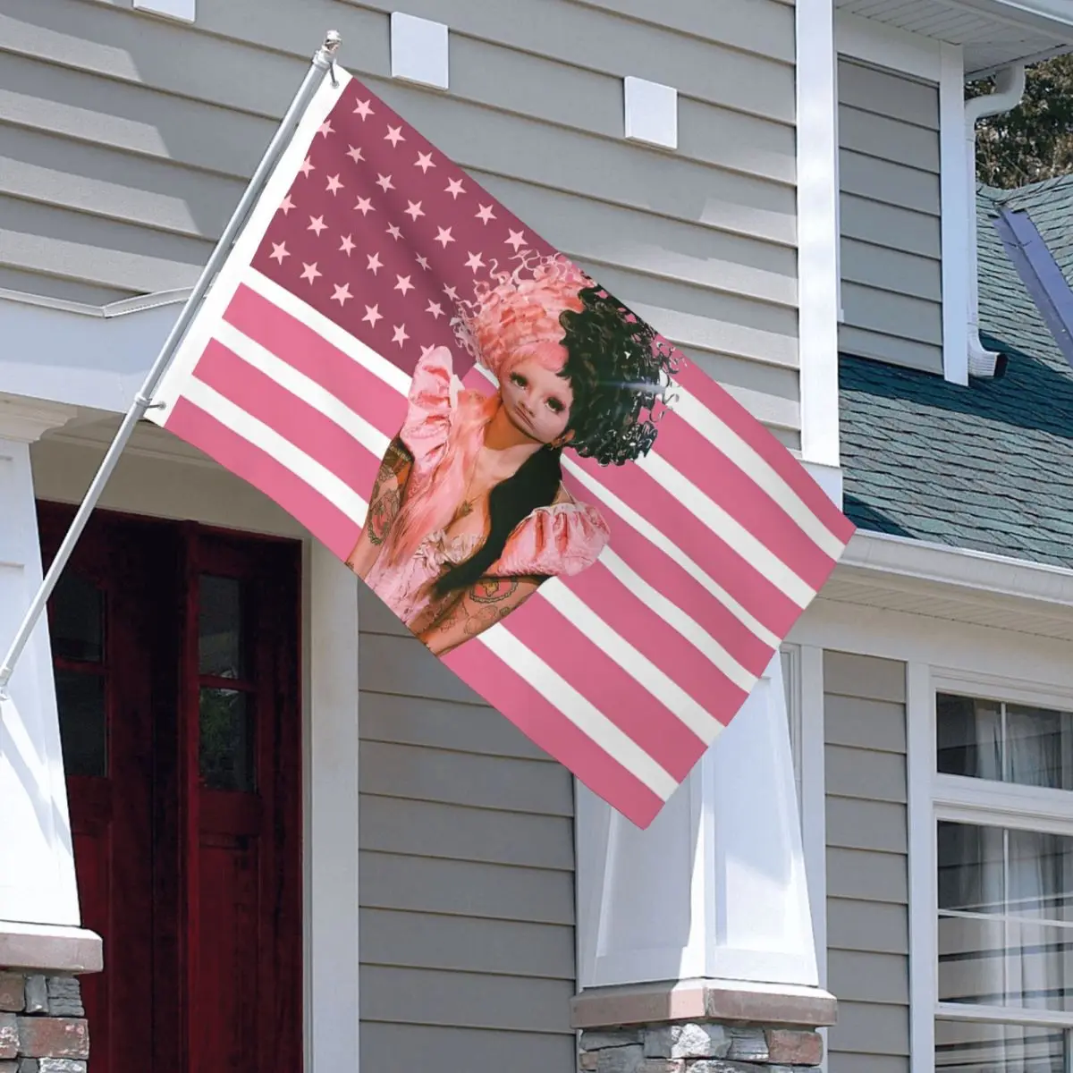 Melanie Martinez Crying Child Flags Double Sided Outdoor Banner Cute Girl 2 Grommets Hanging Decoration 3x5 FT