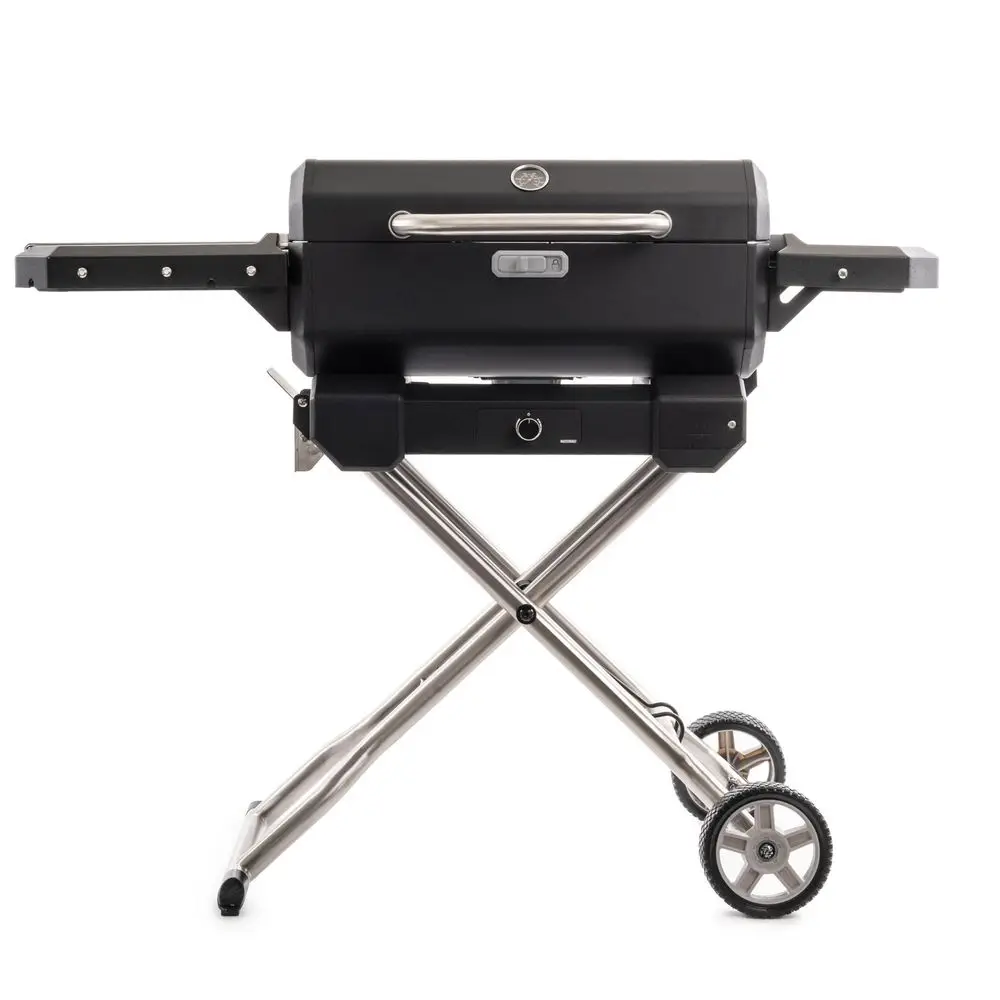 

Electric Portable Charcoal Grill and Smoker with SteadyTemp Analog Temperature Control, Collapsible Cart and 200 Cooking Square