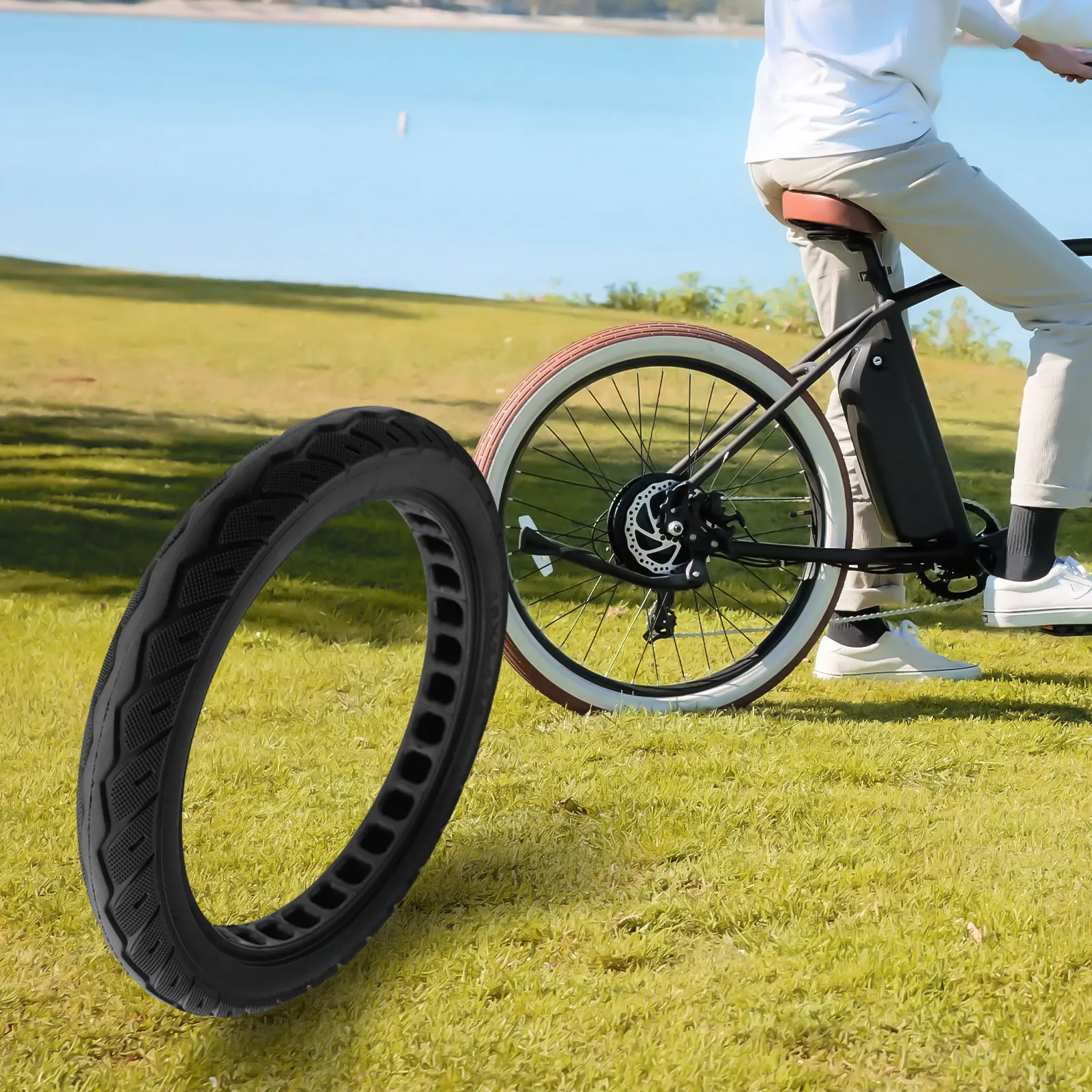 

Private Land Use Electric Bike Tire 16x2.125 Tire Maintenance-free Tire Non-pneumatic Tire For Electric Scooter