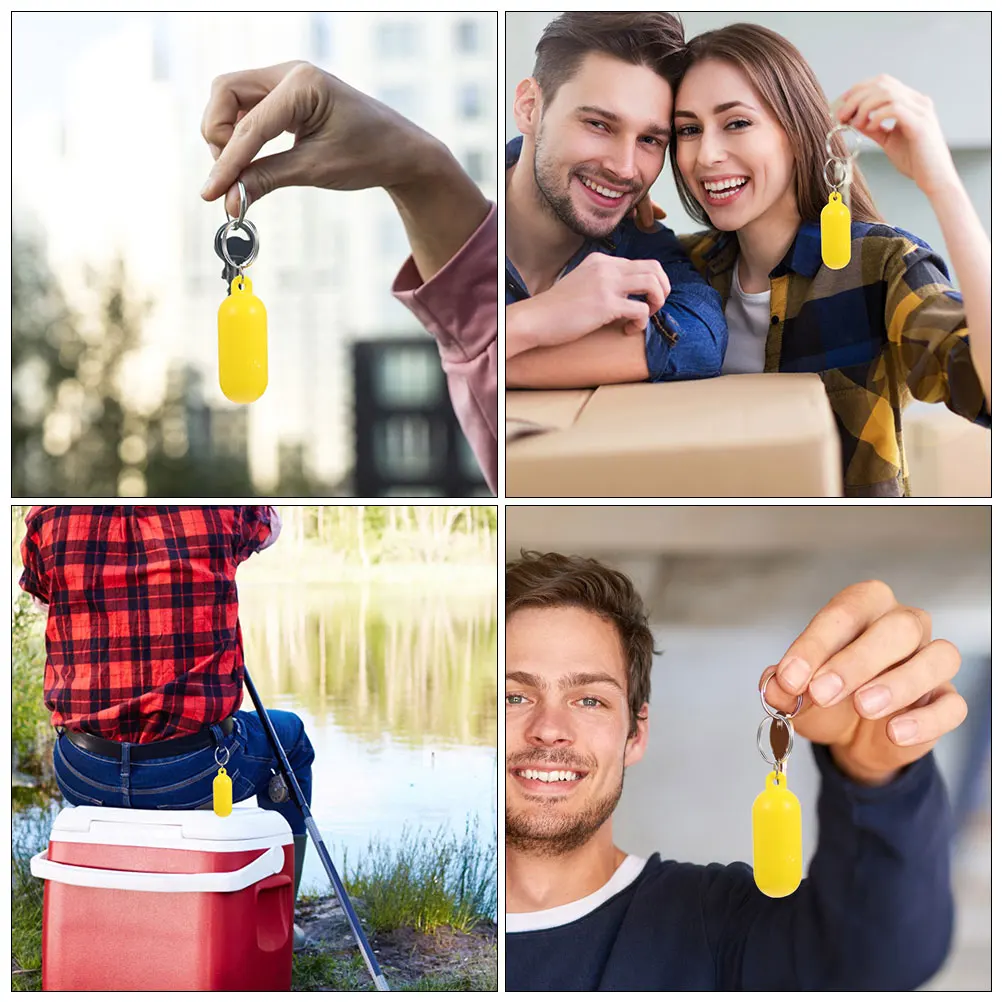 

2pcs Floating Key Holder Surfing Keychain Outdoor Boating Swimming Sailing Lightweight Durable Zinc Alloy Key Storage Pendant
