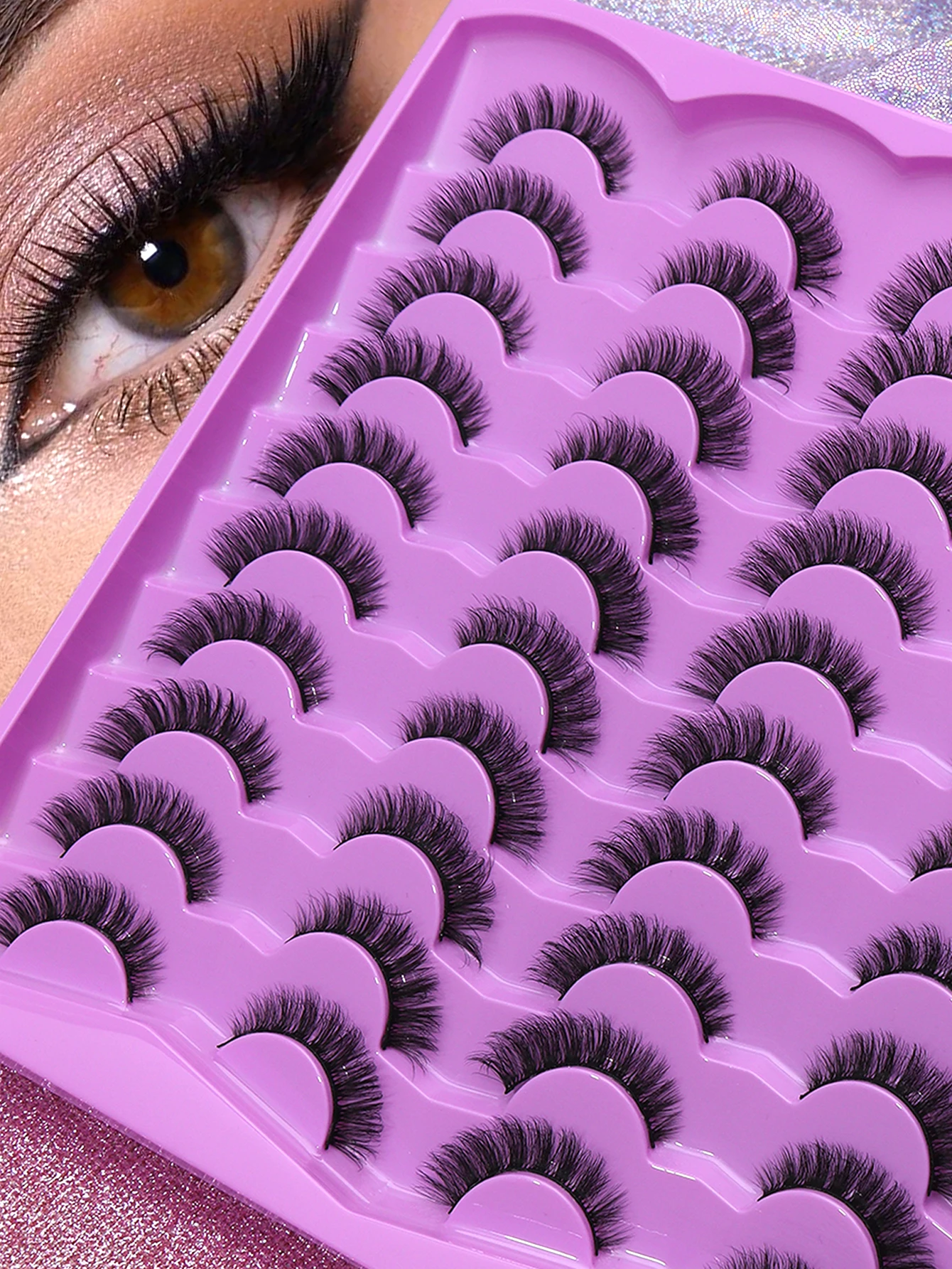 20 pairs of 3D mink fur natural false eyelashes, thick and curly, soft and comfortable, essential for daily dates, simulated makeup, reusable, eyelash extension, makeup tools