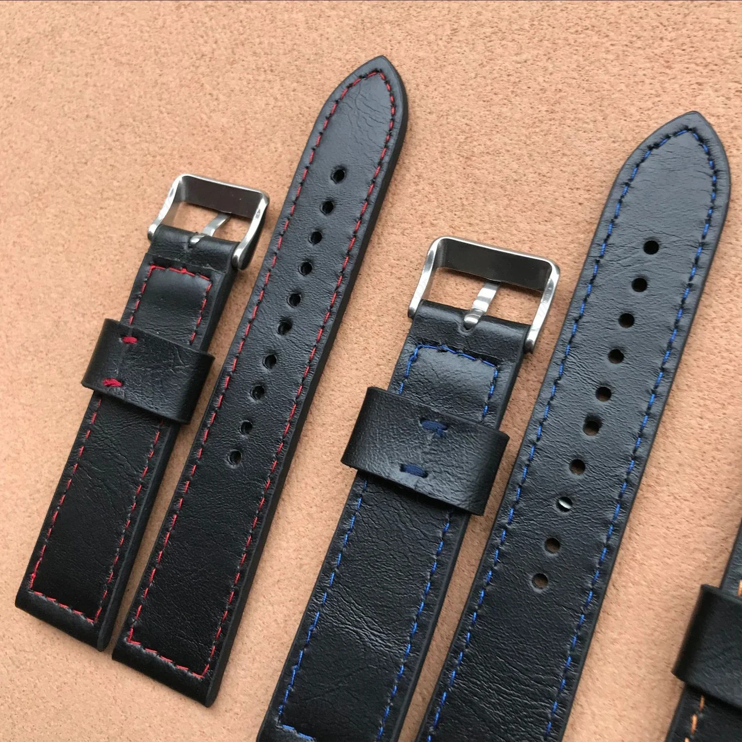 18mm 20mm 22mm 24mm Leather Strap Wristband Smart Watch Replacement Belt Watchband Universal Band Watches Accessories