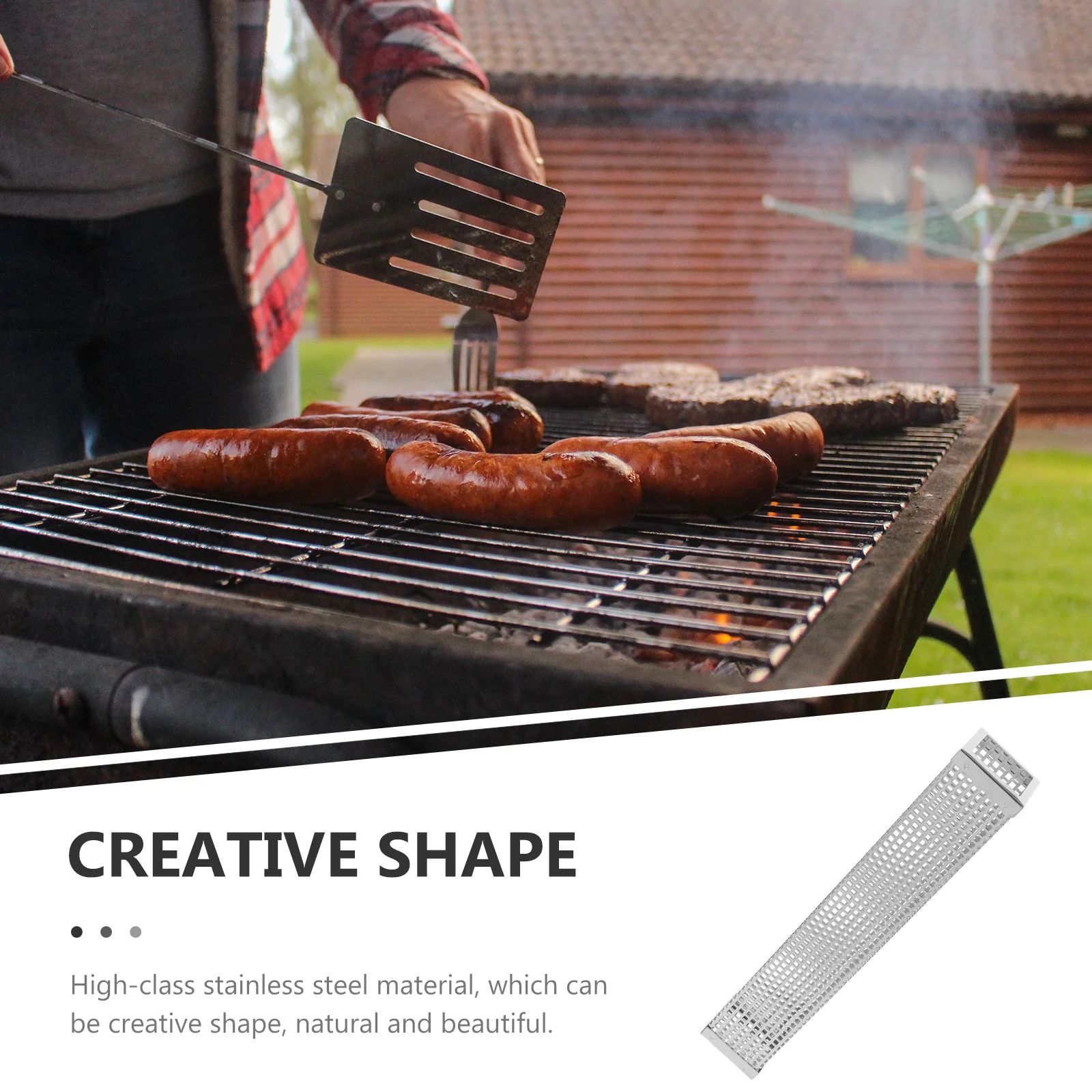 

Stainless Steel Smoking Tube Professional Compact Grilling Tool Reusable Outdoor Grill Accessory For Bbq Camping Cooking