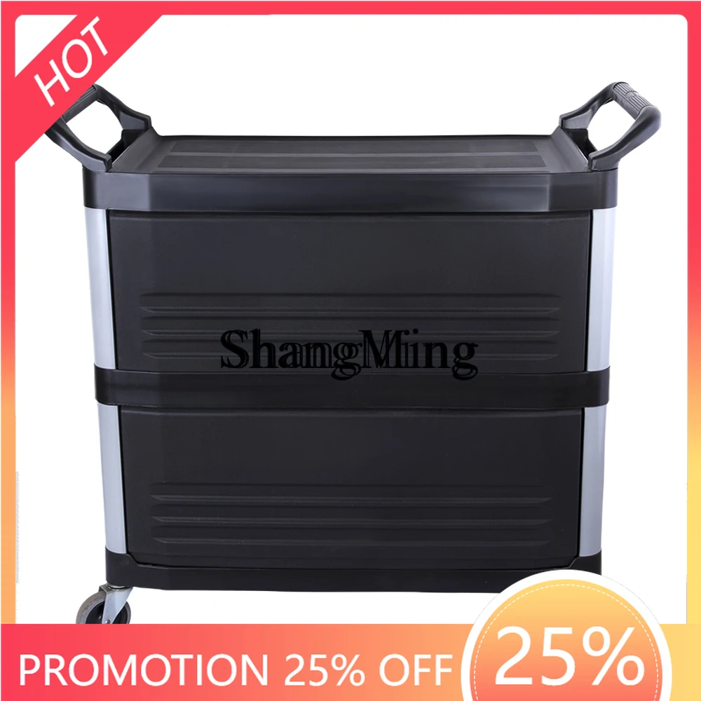 FGgood-looking  new simple hotel dining cart three-layer hand-pushed multi-purpose tea and wine cart