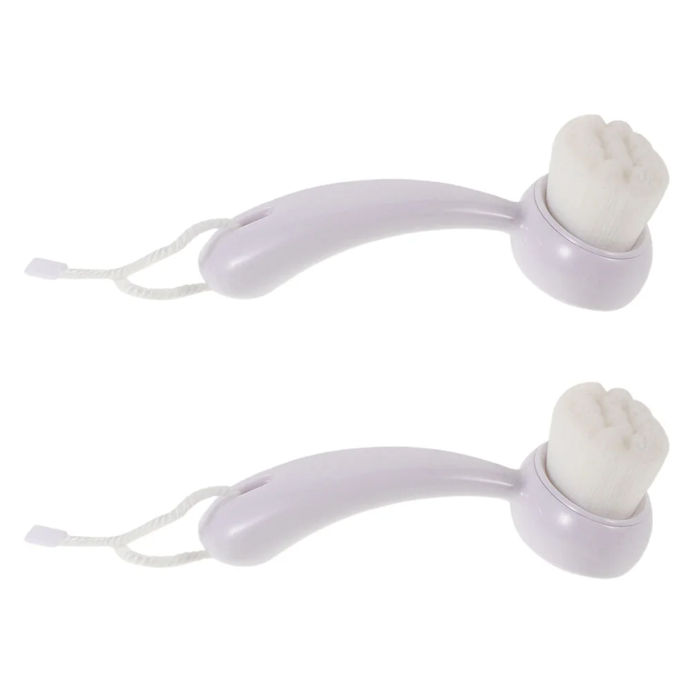 2 Pcs Cleansing Brush Exfoliating Face Scrubber Exfoliator Lips Manual Facial Artificial Fiber Tool