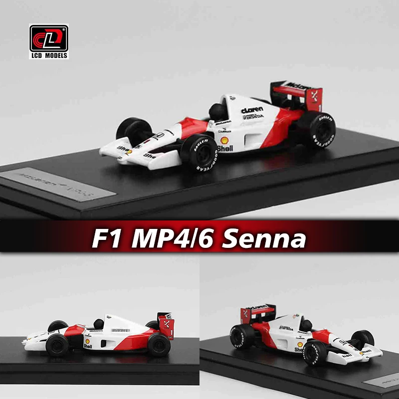 

LCD In Stock 1:64 MP4/6 F1 Senna Diecast Diorama Car Model Collection Miniature Toys