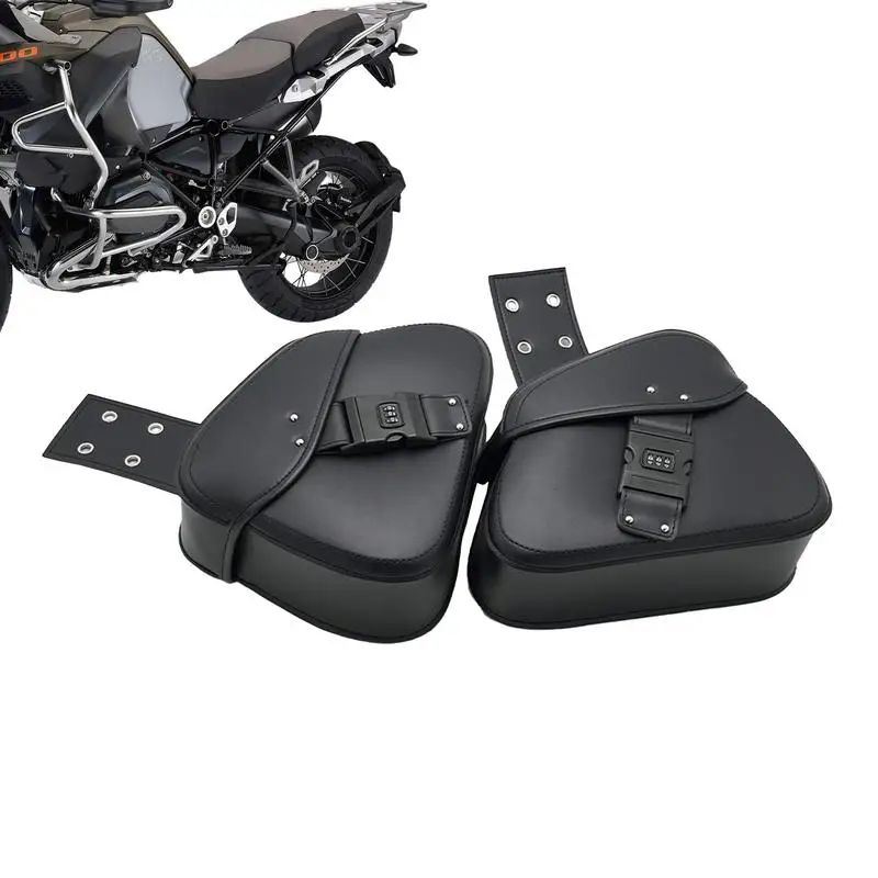 

PU Leather Motorcycle Bag Universal Motorbike SaddleBag Water-Resistant Motorcycle Tail Bag motorcycle smart accessory for tools