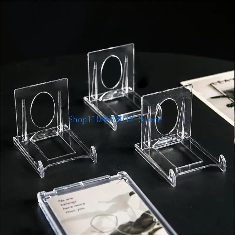 652F 10pcs Mini Acrylic Plate Stands Desktop Decorative Support Holder Supplies