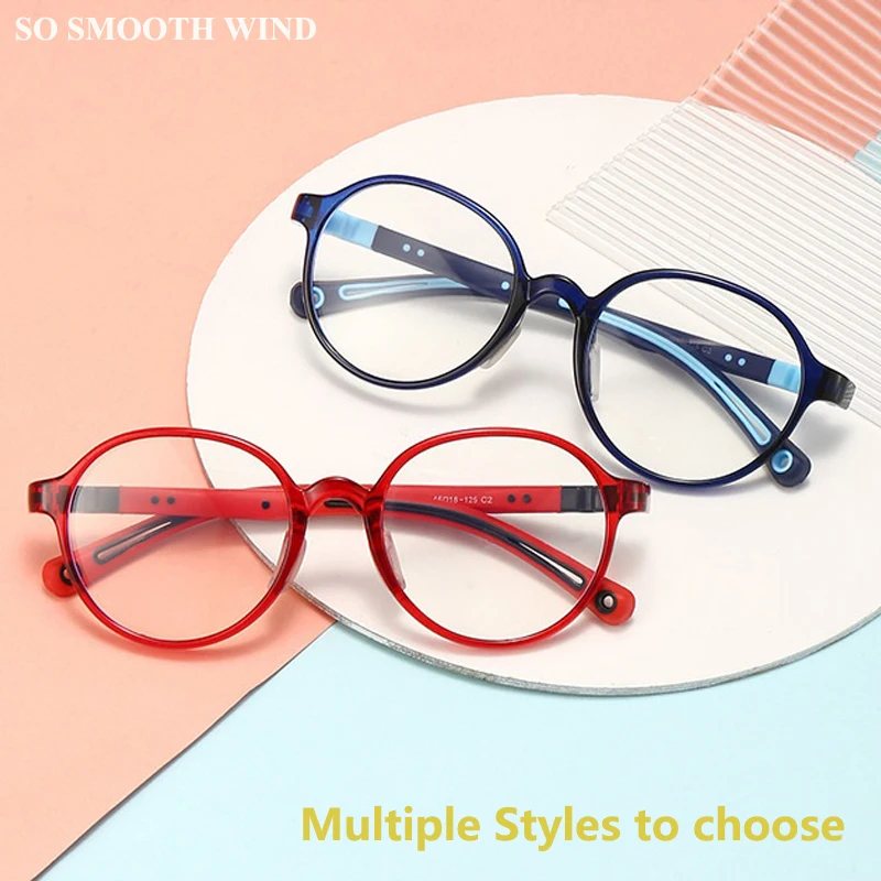 New Silicone Children Student Square Glasses Frames Professional Eyeglasses for Boys Girls Blue Light Spectacles Round Eyewear