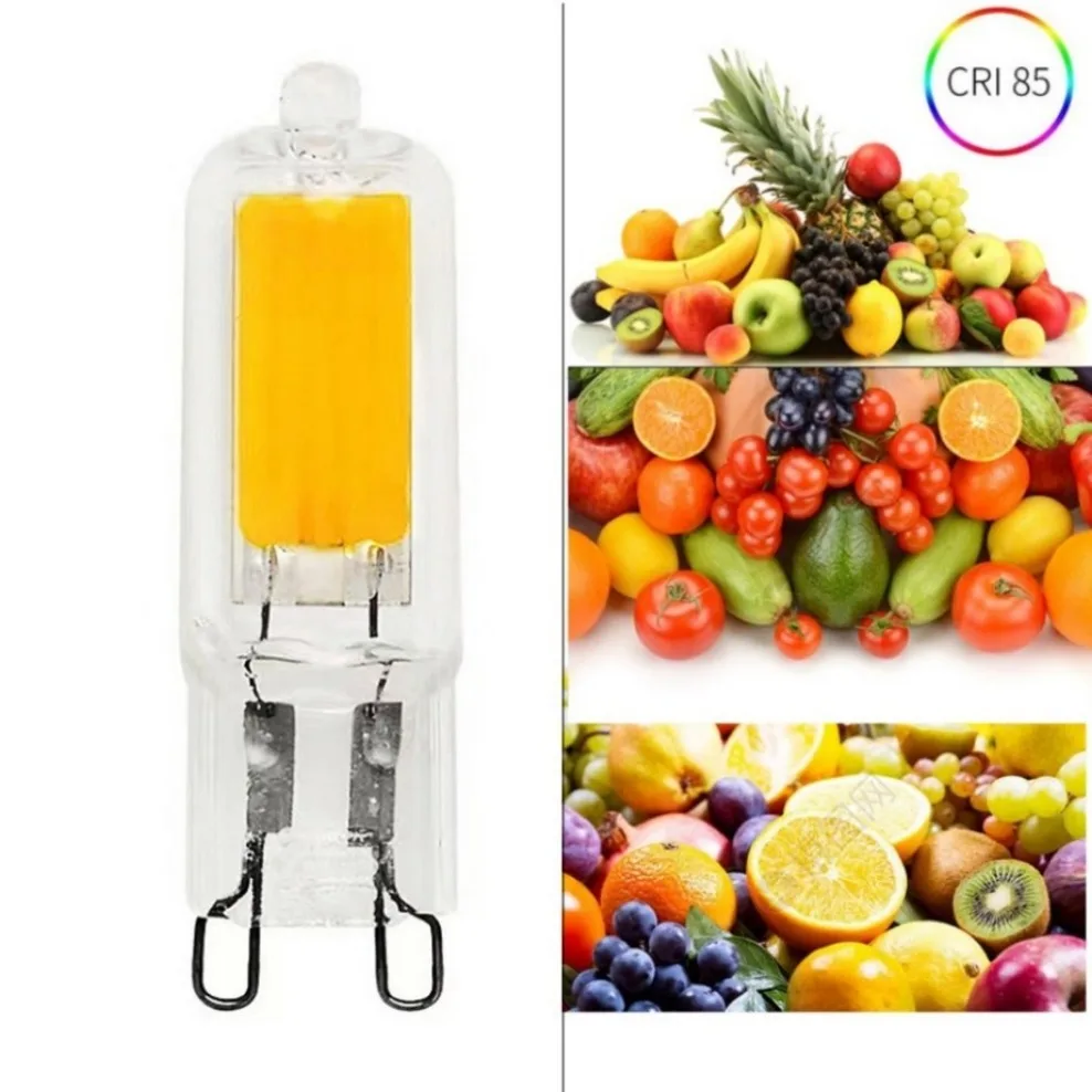 10Pcs/lot Brightest G9 LED Lamp AC/DC 12V 220V 7W 9W 12W 15W Glass COB LED Bulb Warm/Cold White Spotlight Replace Halogen Light