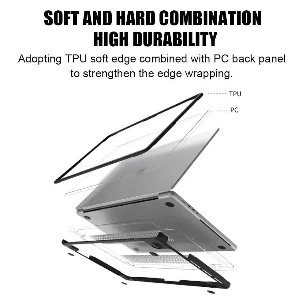 Laptop Case For Macbook Air 13 inch M4 M3 M2 2025 2022 TPU Sleeve For Macbook Air 15 M4 2025 Case For Pro 14 16 M4 2024 Case