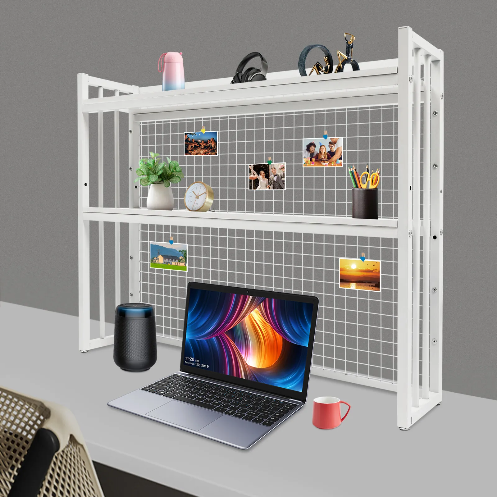 

Desktop Bookcase Organizer 115*24*89cm Table Storage Bookshelf Computer Desk Organizer Rack