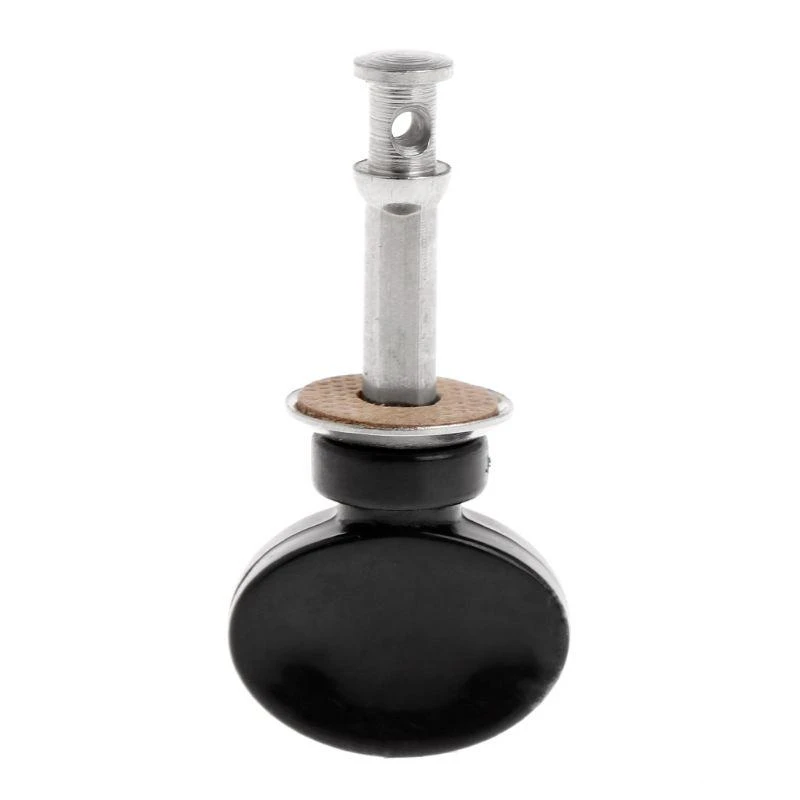 4-Piece Black Tuner Set for Small Four-String Instruments, with Coordinated Buttons and Individual Mounting Shafts for