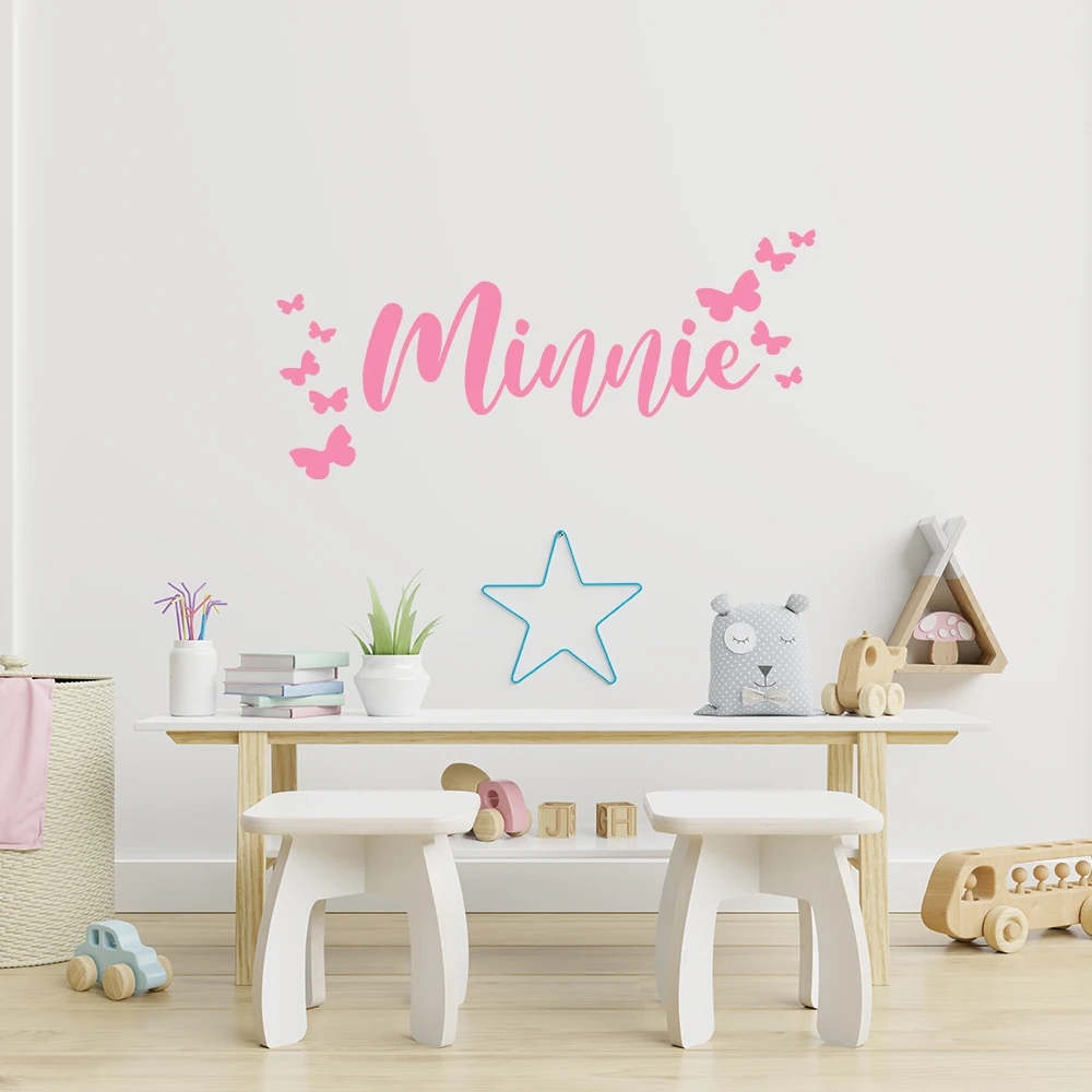 1pc  Style Personalize Custom Name Wall Sticker Self Adhesive Vinyl Waterproof Wall Art Decal Decor Living Room Bedroom