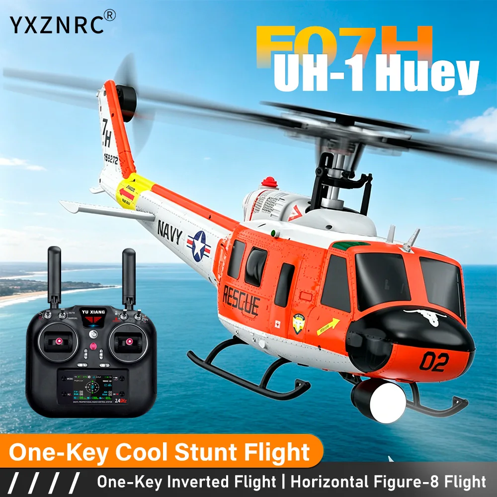 YUXIANG RC Helicopte F07H UH-1 9CH 6-Axis Gyro GPS Plane with 5.8G Camera Optical Flow Altitude Hold One Key Stunt & Return