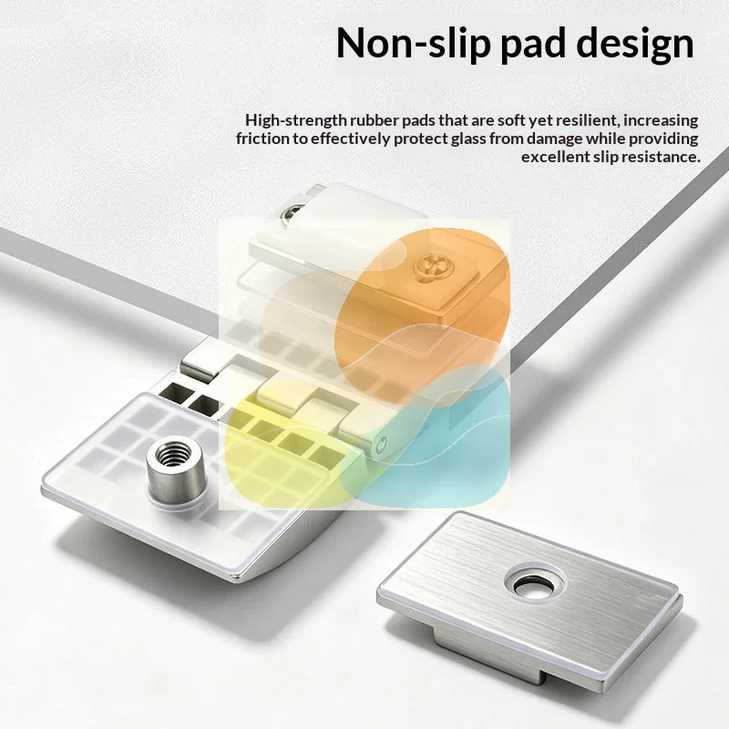Heavy Duty Zinc Alloy Glass Door Hinge Rust Proof Easy Installation for Bathroom Shower Glass Partition 8-12mm Glass