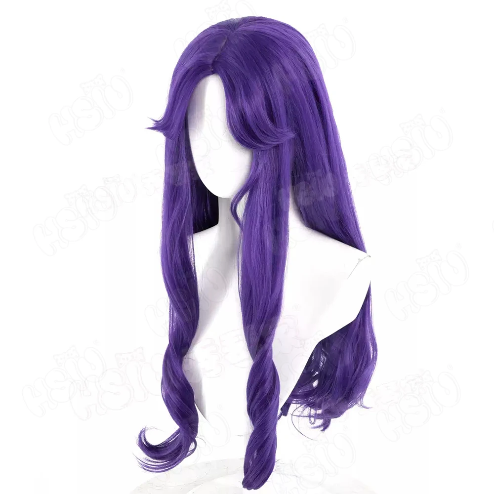 Game Stardew Valley Abigail Cosplay Wig 75CM dark purple long hair Synthetic Wig+Wig cap Party Halloween Wig