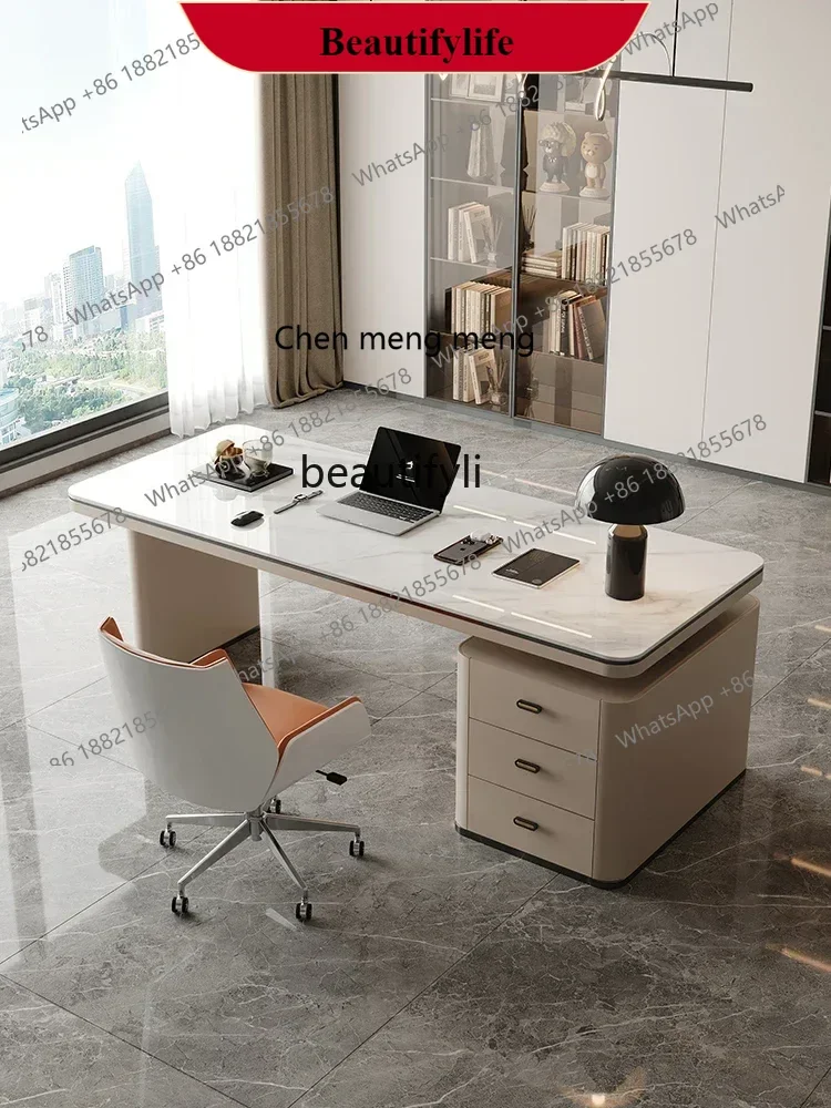 

G153 S Light Luxury Modern Stone Plate Desk Simple Fashion Home Computer Desk Study Desk