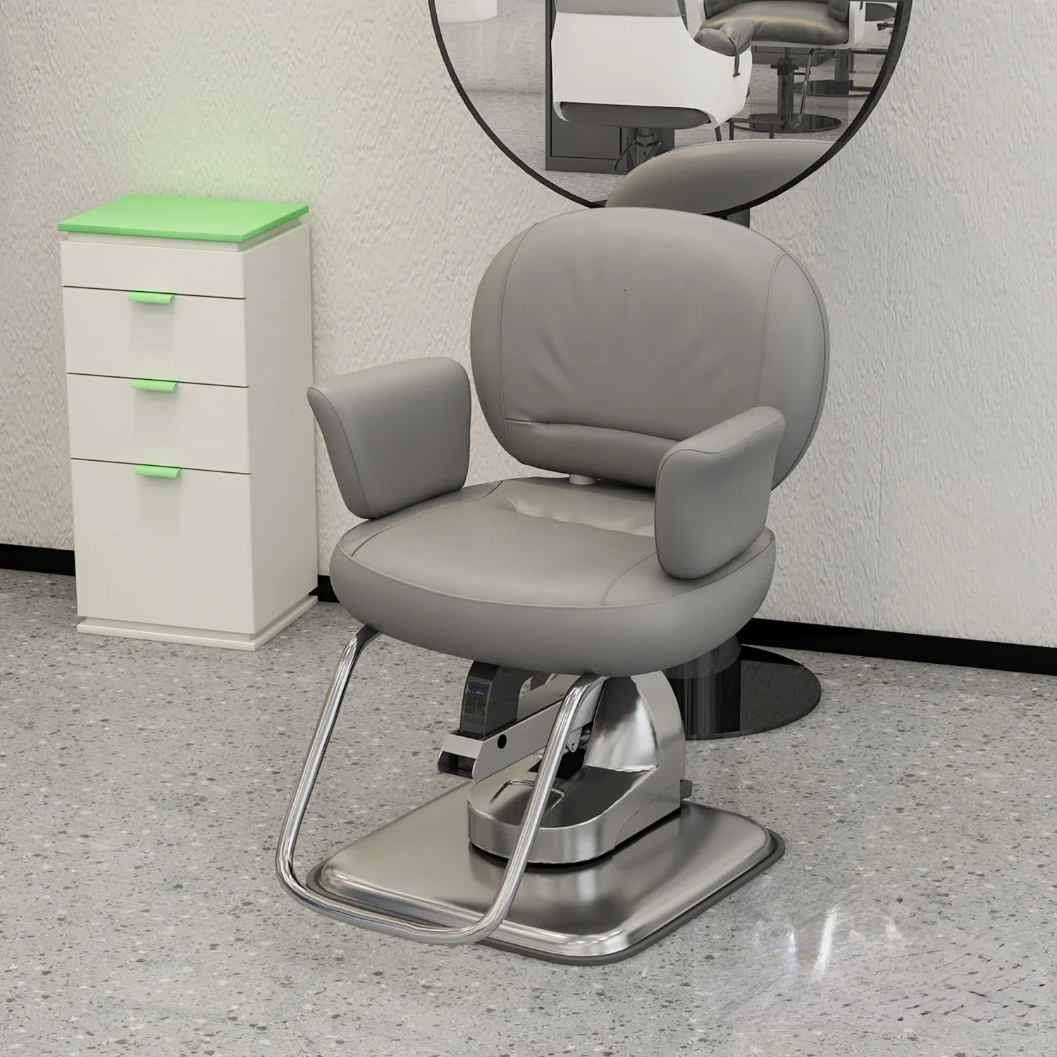 Cordless electric lifting hair cutting chair for hair salon use