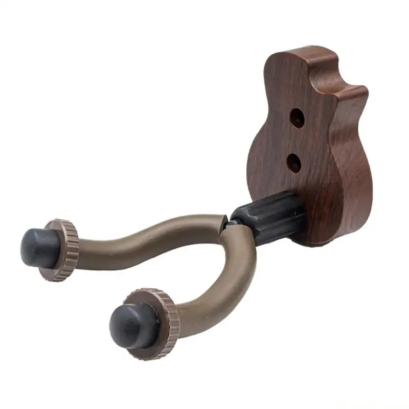 31BE Strong Guitar Wall Hook 15kg Load Capacity Not Slip Rubber Varnished Mount