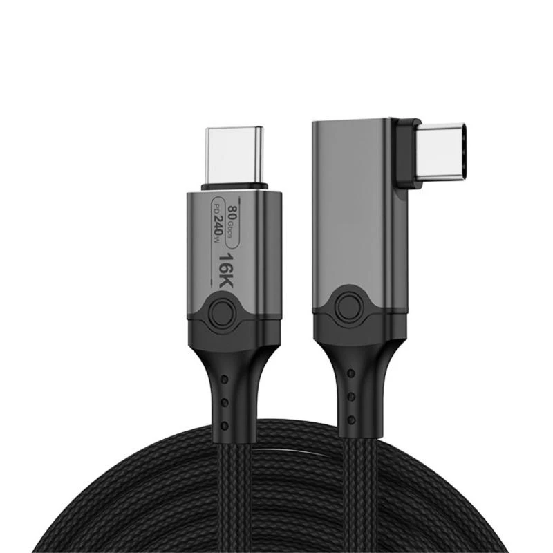 

USB5 Cable 80Gbps USB C to USB C 240W Fast Charging Display Cable Support 16K@30Hz 80Gbps Data Cable for Smartphone