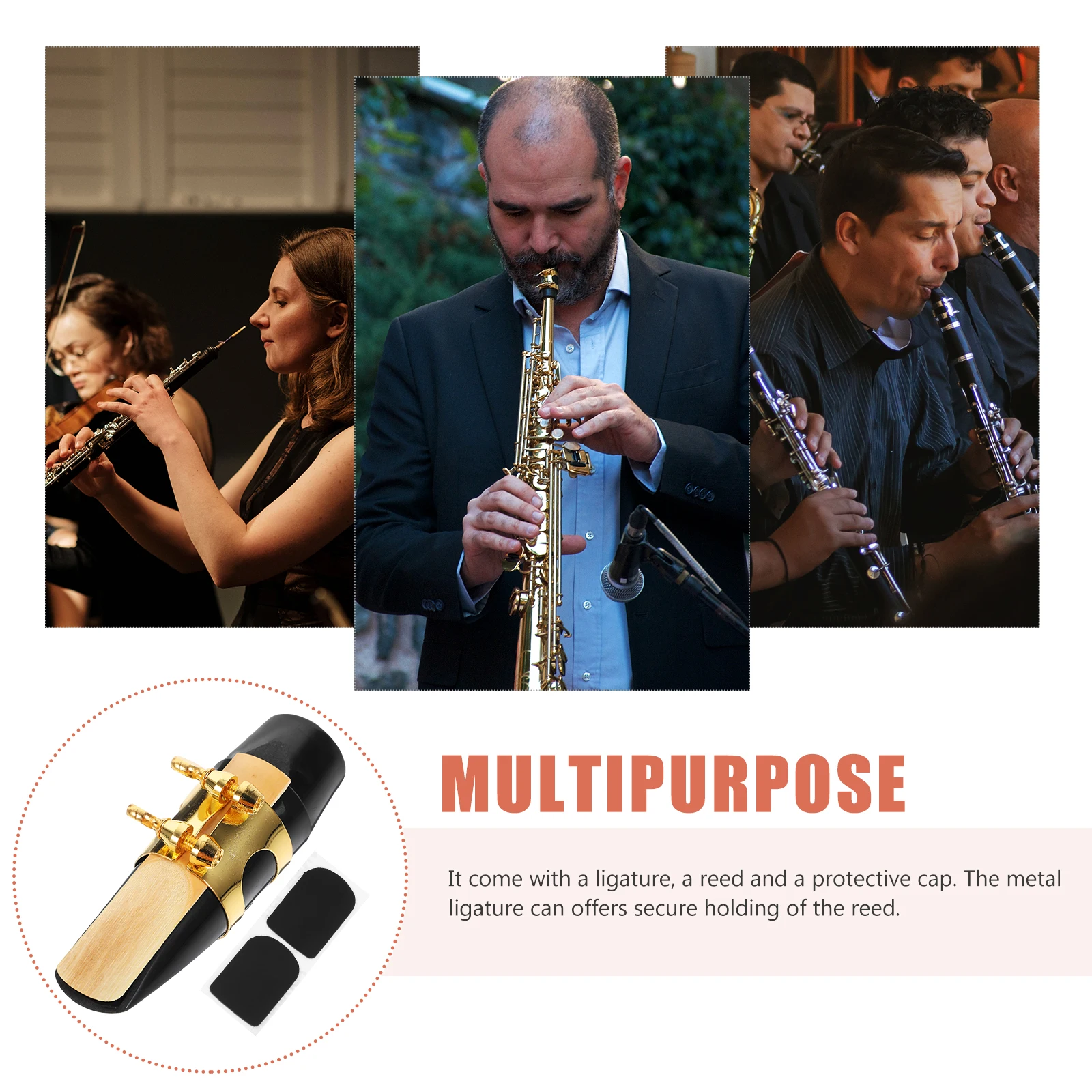 

Saxophone Mouthpiece Wind Instrument Teeth Cushion Accessory Alto