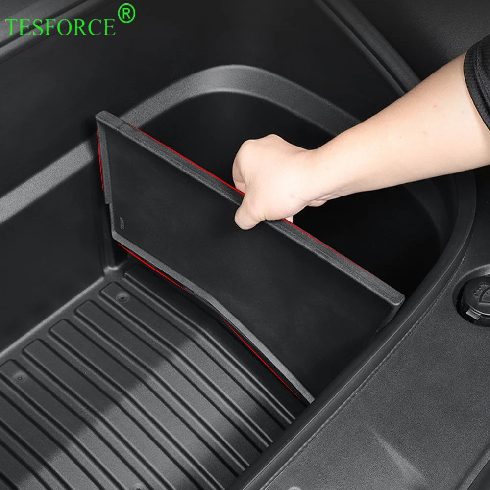 For Tesla Model Y Juniper 2025 Trunk Partition Organizer Divider Baffle Cargo Protector Board Front Trunk Cover Roller Curtain