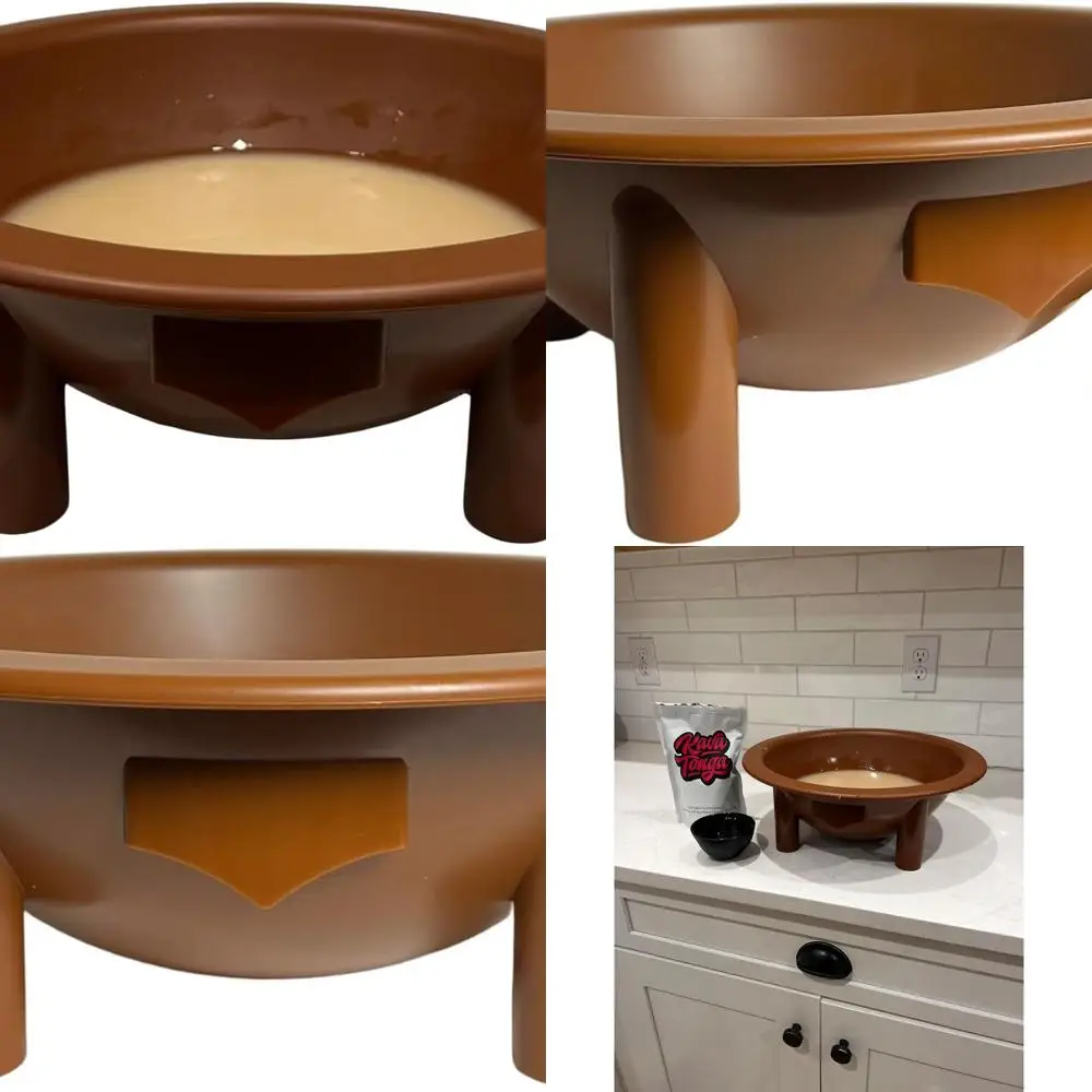 

Traditional 1.5 Gallon Kava Bowl, Food-Safe PP, 15x15x5.5, Vesi Wood Brown