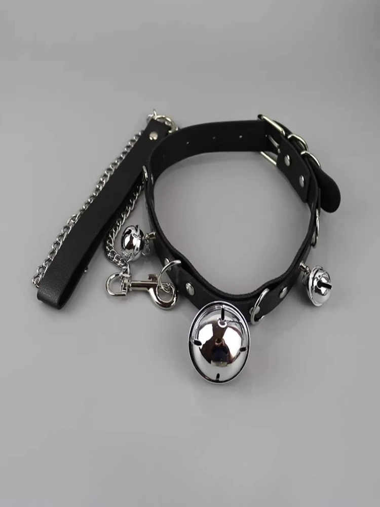 Extended bell collar male adult necklace choker boys large neck strap neck ring
