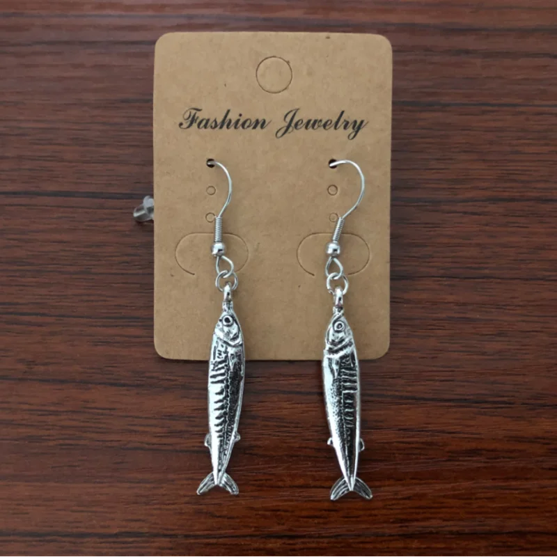 Sardine Fish Earring Ocean Jewelry Boho Jewelry Pilchard Stud Fashion Hot Ear Pendant Gift