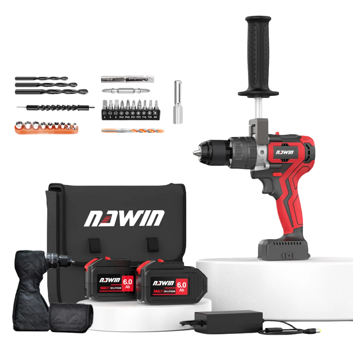 

Nawin 13mm hot selling battery powered ice drilling impact cordless drill power tool