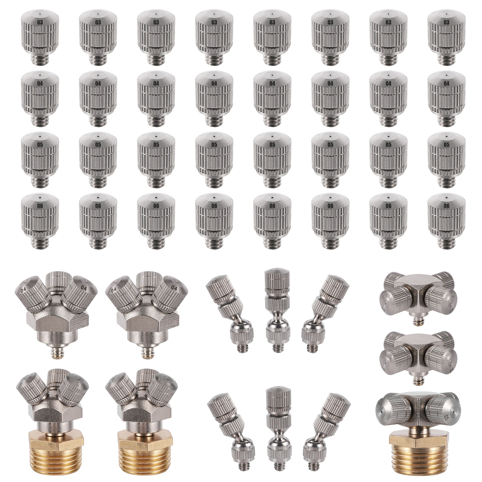 Lagedruk Vernevelmondstuk 303 Roestvrijstalen 0.3/0.4/0.5/0.6Mm Irrigatie Atomize Bevochtiging Desinfectie Koelspuit