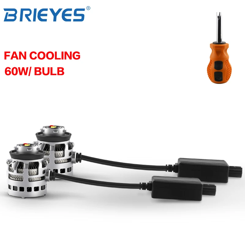 

2PCS L1B Car LED Fog Light Bulbs 60W High Power 12V 13200LM White/Yellow/Dual-Color Light With Fan For Toyota Corolla Prius NOAH