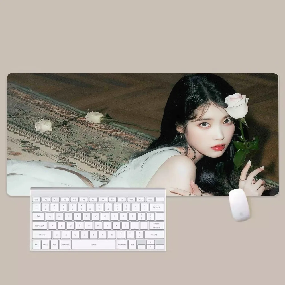 Korean Singer IU Mousepad New Arrivals Large Gaming Mousepad L XL XXL Gamer Mouse Pad Size For Keyboards Mat