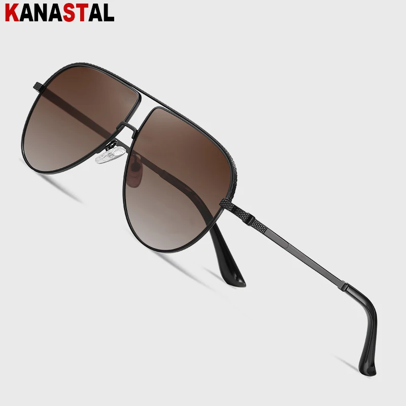 

Men's Sunglasses Polarized UV400 Anti Glare Pilot Sun Glasses Driving Goggles Metal Eyeglasses Frame Male Cycling Travel Eyewear