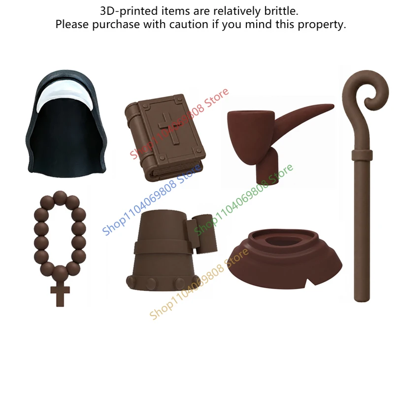 Medieval Knight Figures Accessory Building Blocks Soldier Belt Helmet Mask Shoulder Armor Wing Paw Printing Bricks Toy Gifts N29