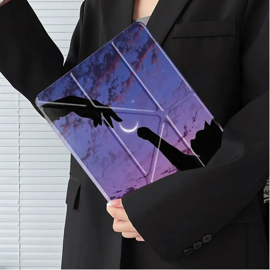 Cute Kitten Tablet Case For iPad Pro 2025 Air 4 5 M3 M2 M4 11inch Mini 6 7 Pro 11th 10th 9th 8th 7th 12.9inch Holder Cover