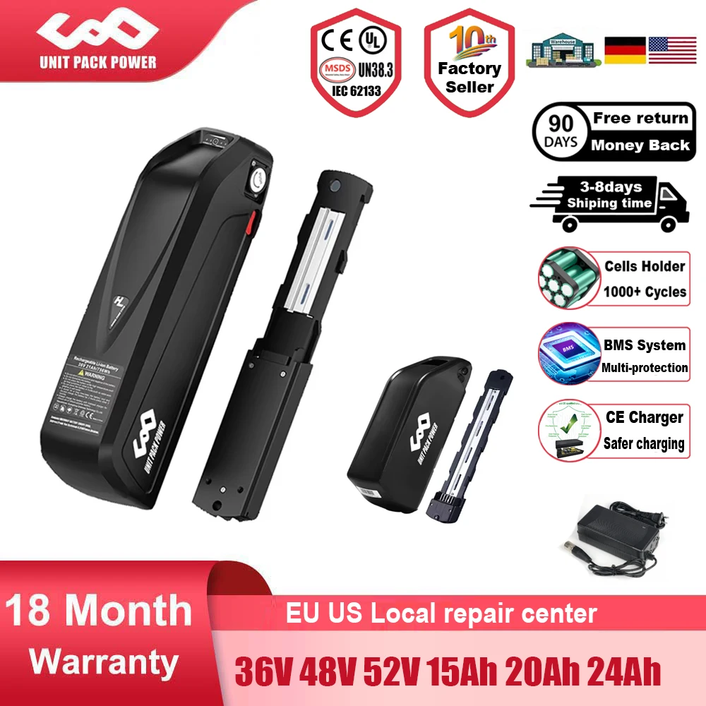 

Original EBike Battery 52V 48V 24Ah 36V 19.2Ah 21700 18650 Battery Pack for BBS02 BBS01 BBSHD 1500W 1000W 750W 500W 350W Motor