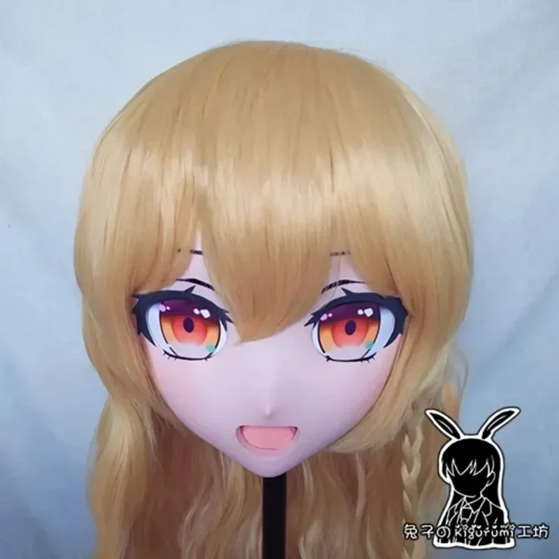 (Rabbit 33) Crossdress Girl BJD Doll Mask Touhou Project Cartoon Anime Silicone Kirisame Marisa Cosplay Kigurumi Mask