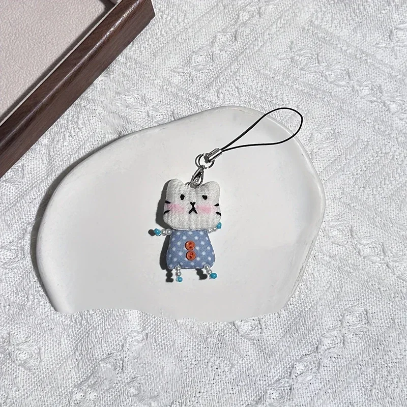 Niedlicher Frosch-Schwein-Katzen-Anhänger-Schlüsselanhänger für Frauen, schlichtes Design, Telefonkordel, Kette, hübscher Tier-Taschen-Auto-Schlüsselanhänger für junge Mädchen – Detail 7