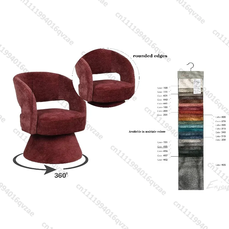 Rotating Single Armchair Luxury Design Seat Hotel Sofa Chair Living Room Armchair