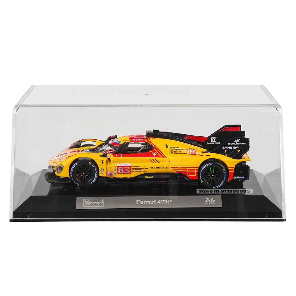 Bburago 1:43 Le Mans Ferrari 499P 2024 488 250 512 Alloy Luxury Vehicle Diecast Pull Back Cars Model Toy Collection Gift