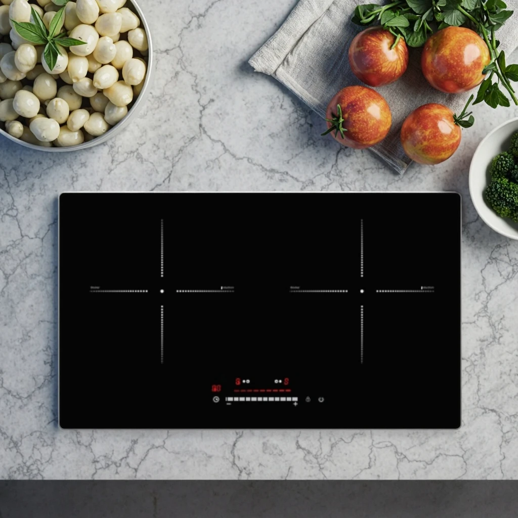 Fornello a induzione intelligente per la casa o la cucina Fonte di alimentazione elettrica integrata portatile a doppia testa commerciale