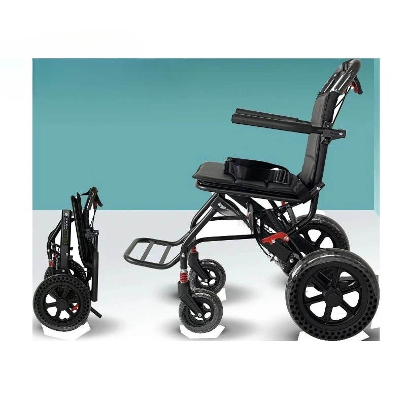 

Wheelchair for The Elderly Lightweight Folding Can Be on The Plane Simple Portable Disabled Care Walker