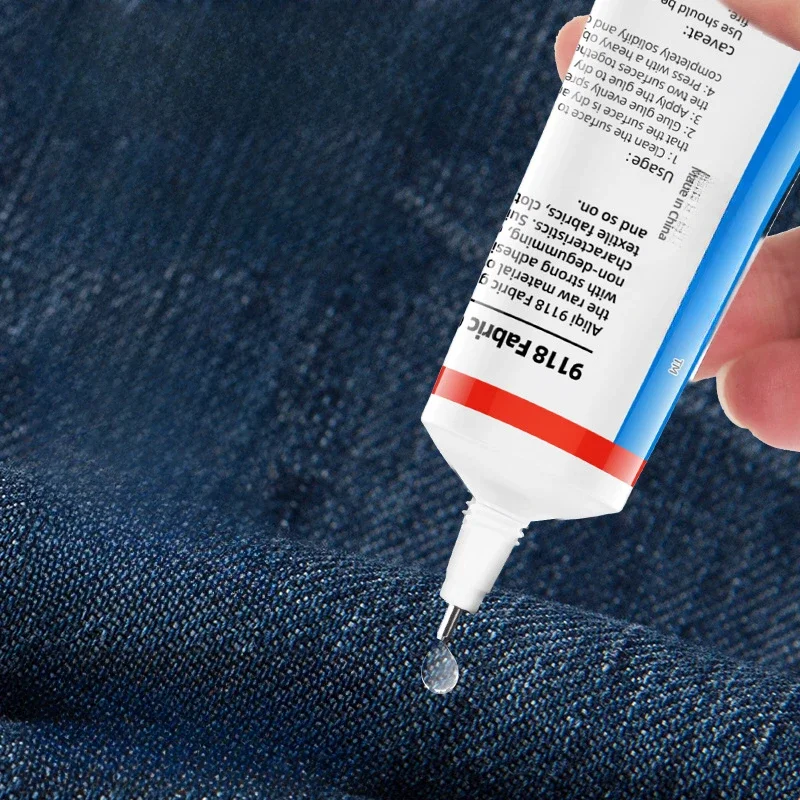 

ZEXEF 15/60ml Strong Fabric Glue Waterproof Agent Dry Fabric Patching Glue Versatile Fabric Repair Seam Adhesive for Clothing