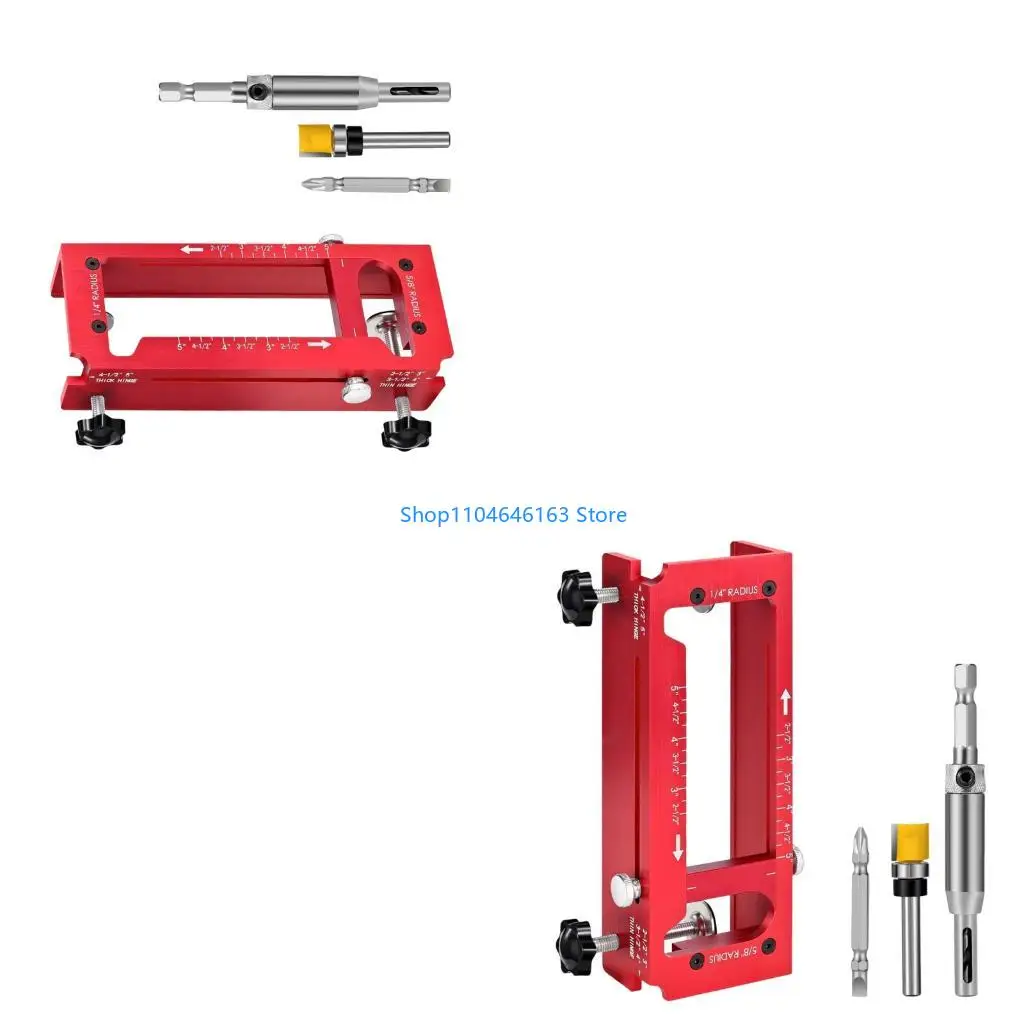 목재 가구에 도어 힌지 설치를위한 정확도 드릴링 가이드 도구